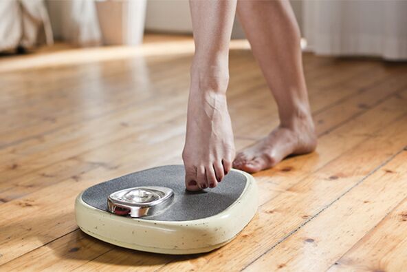 weighing on scales
